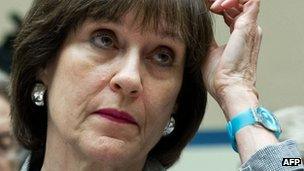 Internal Revenue Service Director of Exempt Organizations Lois Lerner listens during testimony to the House Oversight and Government Reform Committee in Washington, DC 22 May 2013