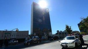 The UN building in New York City (September 23 2013)