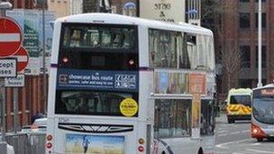 Buses in Old Market, Bristol