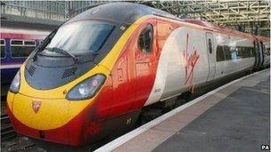 A Virgin train