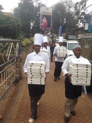 Giuliano Zannette runs a restaurant near to Westgate. When he realised what was happening he had pizzas sent to the Red Cross station that was set up nearby.