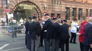 Fusiliers protest