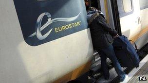 A Eurostar train