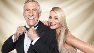 Bruce Forsyth and Tess Daly