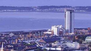 The 29-storey Meridian Tower block on the seafront is thriving