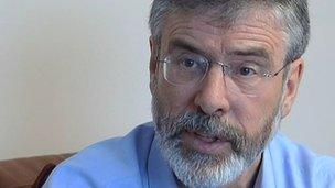 Gerry Adams testified at his younger brother's first trial