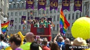 A gay pride event in London