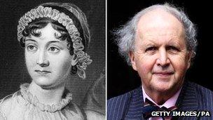 Jane Austen (portrait) and Alexander McCall Smith