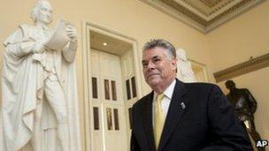 Congressman Peter King on Capitol Hill on 30 September 2013