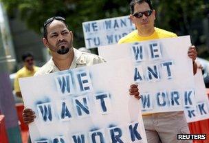 Federal workers protest against the shutdown