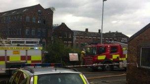 Fire crews at Royal Doulton