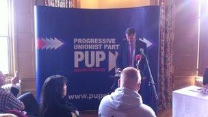 Irish News editor Noel Doran addressed the PUP conference on Saturday