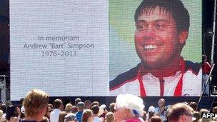 Andrew Simpson memorial at America's Cup opening ceremony