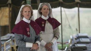 Hermione Norris and Kerry Fox in The Ark