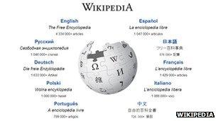 Wikipedia home page