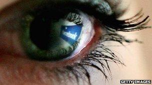 Facebook in eye