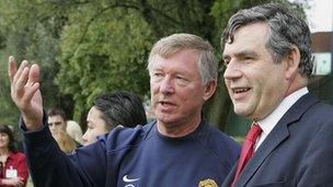 Sir Alex Ferguson and Gordon Brown