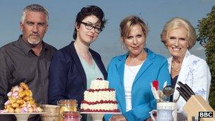 Paul Hollywood, Sue Perkins, Mel Giedroyc and Mary Berry