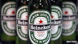 Heineken beer bottles