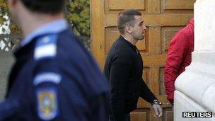 Alexandru Bitu arriving in court