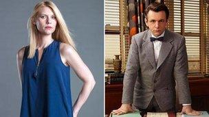 Claire Danes in Homeland and Michael Sheen in Masters of Sex