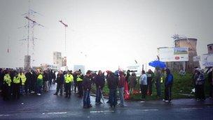 Protest at Ferrybridge