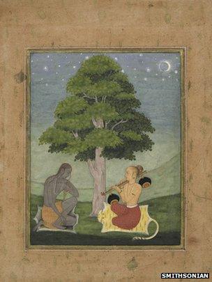 Two yogis under a tree