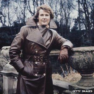 Sir Roger Moore on set during filming for The Persuaders in 1972