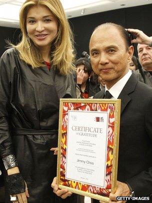 Gulnara Karimova with Jimmy Choo