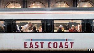 East Coast main line train