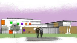 Artist's impression of the planned new hospital entrance