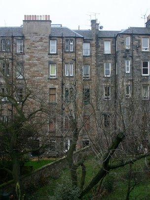 tenement flats in Edinburgh