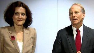 Theresa Villiers and Richard Haass