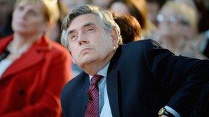 Gordon Brown at a Labour event in Glasgow in September