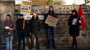 Demonstrators in Aberdeen