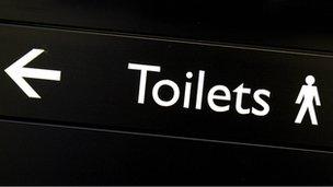 Toilets sign