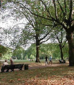 Green Park, London (Image: BBC)