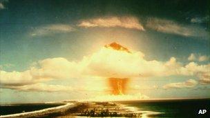 Nuclear bomb mushroom cloud