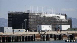 Barge in San Francisco Bay