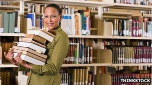 Teacher with books