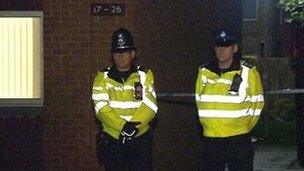 Police officers at scene