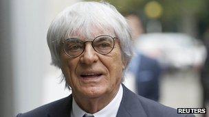 Bernie Ecclestone arriving at the High Court in London