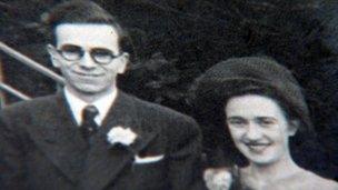 Henry and Ingrid on their wedding day in Glasgow in 1944