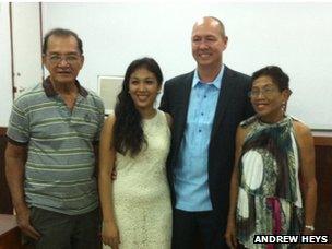 Lanicar and Andrew Heys on their wedding day