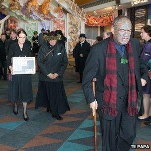 Birmingham University repatriated remains on their way to the Sacred Repository within Te Papa