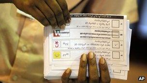 Maldivian ballot papers