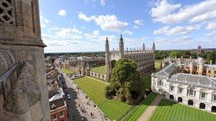 Cambridge University's Kings college chapel