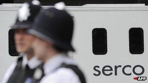 Serco prisoner carrier vehicle