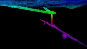 Tunnel network around W1 shaft at La Boisselle