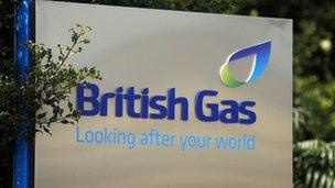 British Gas sign